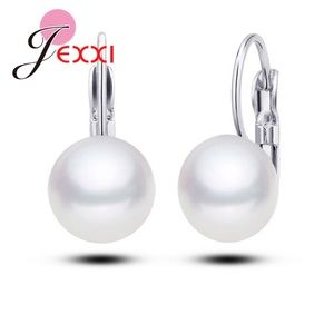 New, Stunning Sterling French Clip Pearl Earrings